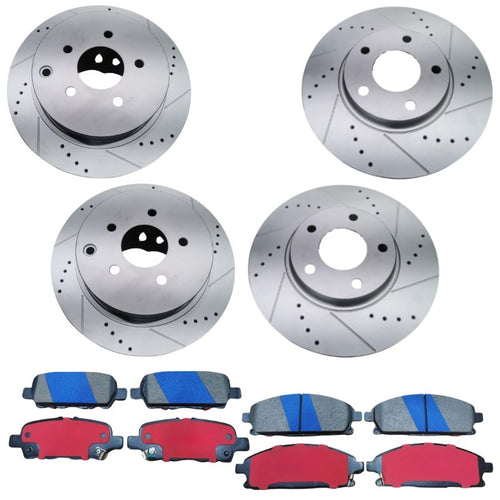 Nissan Elgrand E51 2002-2010 Front & Rear Brake Discs & Pads Pair Premium Upgrade