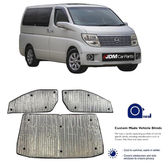 Nissan Elgrand E51 2002-2010 Thermal Vehicle Blinds Front Set