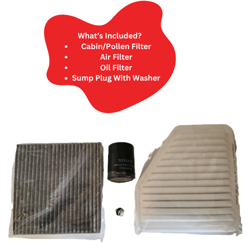 Toyota Estima 2006-2015 2.4 Service Kit Oil Air Pollen Filter