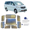 Toyota Alphard 2002-2008 Thermal Vehicle Blinds Front & Rear Set
