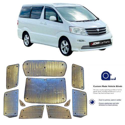 Toyota Alphard 2002-2008 Thermal Vehicle Blinds Front & Rear Set