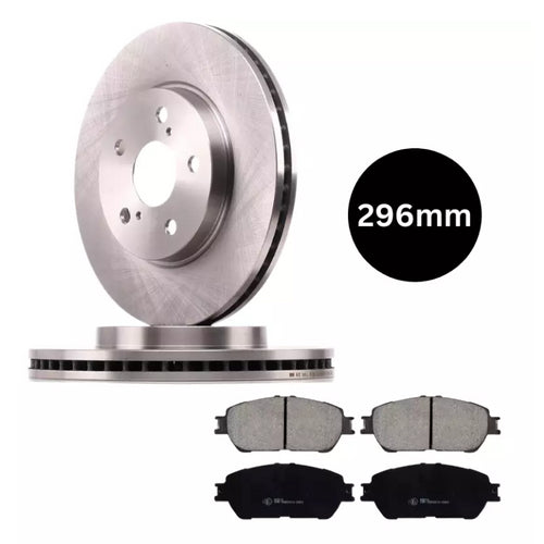 Toyota Alphard Vellfire 2008-2015 Front Brake Pads & Discs Set Pair 296mm