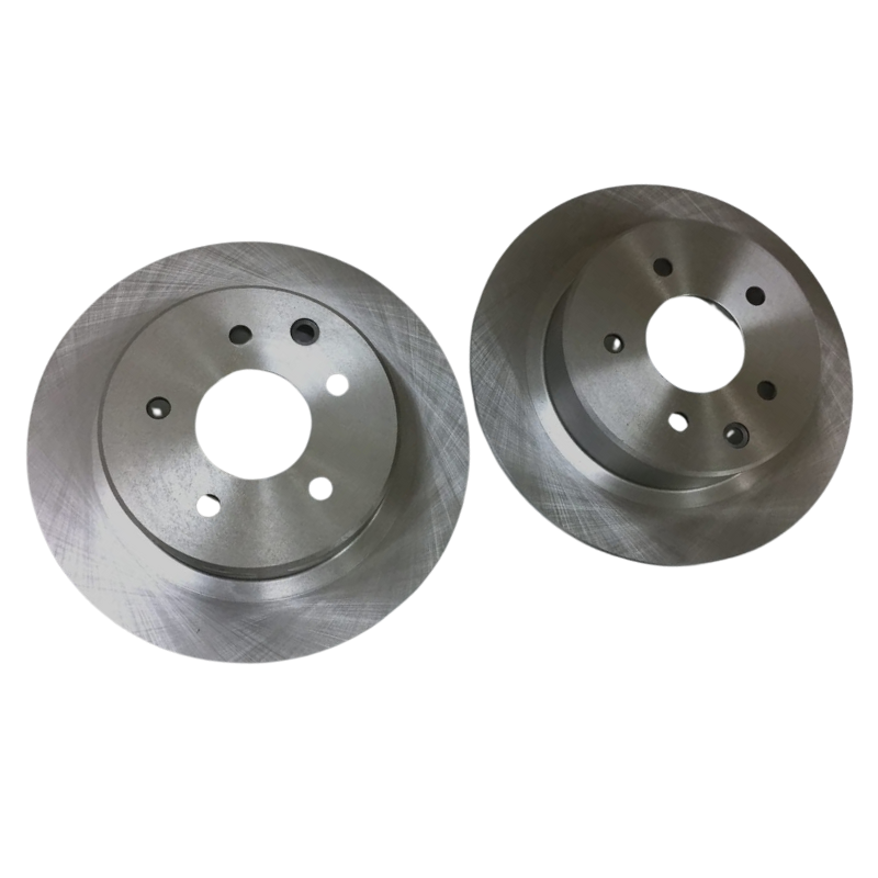 a pair of silver vented rear brake discs for the nissan serena c27 2016-2022.