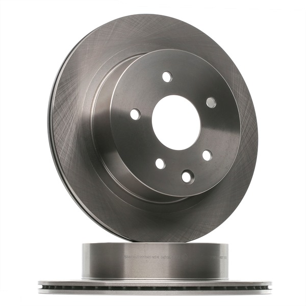 The Toyota Alphard/Vellfire Brake Discs have a circular, flat design with a series of ventilation holes or grooves. The surface of the disc is smooth, with a metallic grey or silver colour. They are sold in pairs.