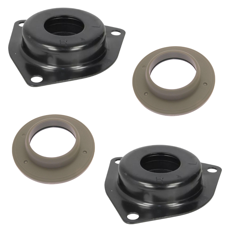 a pair of black strut top mounts including bearings for the nissan elgrand e50 1997-2002 model.