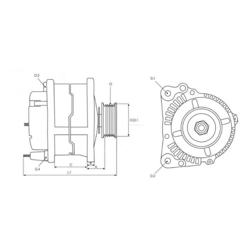 Nissan Elgrand E51 2002-2010 2 Pin Alternator