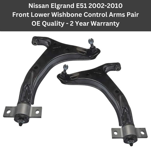 Nissan Elgrand E51 2002-2010 Front Lower Wishbone Control Arms Pair Left Right