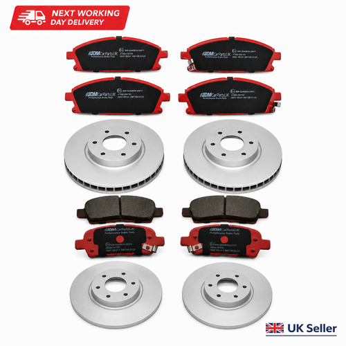 Nissan Elgrand E51 2002-2010 Standard Front & Rear Brake Discs with Performance Pads