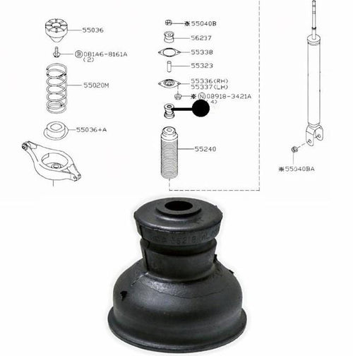 Nissan Elgrand E51 2002-2010 Genuine Rear Shock Absorber Strut Top Mount Lower Bush