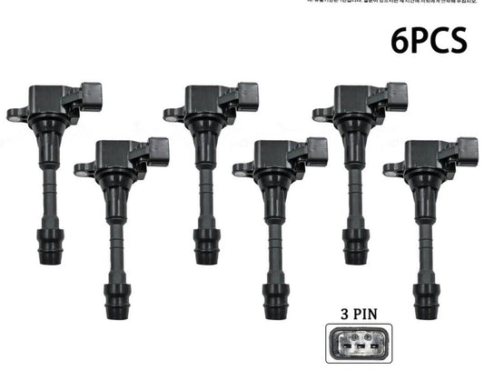 Nissan Elgrand E51 2002-2010 Pencil Ignition Coils 6 Pack 2.5 3.5