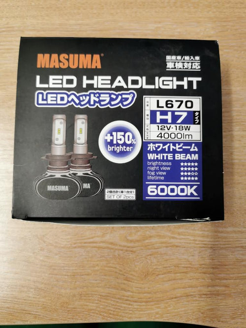 Masuma LED Headlight H7 + 150% Brighter