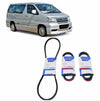 Nissan Elgrand E50 1997-2002 3.2 Belt Kit 3 Piece Alternator Power Steer Air Con