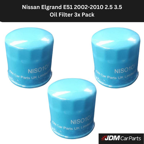 Nissan Elgrand E51 2002-2010 Oil Filter 2.5 & 3.5 Pack Of 3