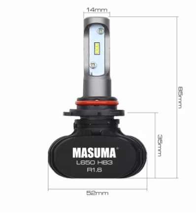 Masuma LED Headlight HB3 + 150% Brighter