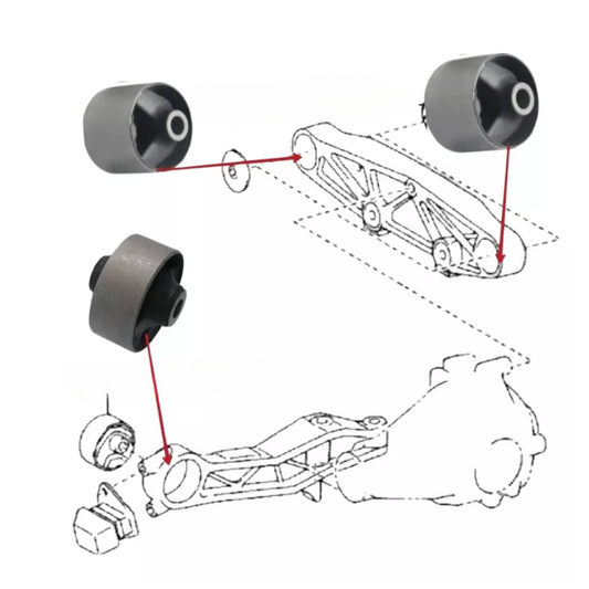 Rear Differential Diff Arm Bush Set For Toyota Estima including Hybrid 2006 on-