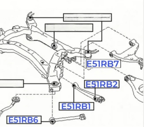 Nissan Elgrand E51 2002-2010 Rear Suspension Rear Arm Inner Bush RB7