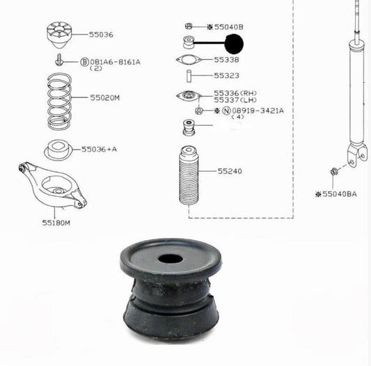 Nissan Elgrand E51 2002-2010 Genuine Top Mount Upper Bush