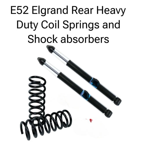 Nissan Elgrand E52 2010-2019 Rear Coil Springs Shock Absorbers Heavy Duty