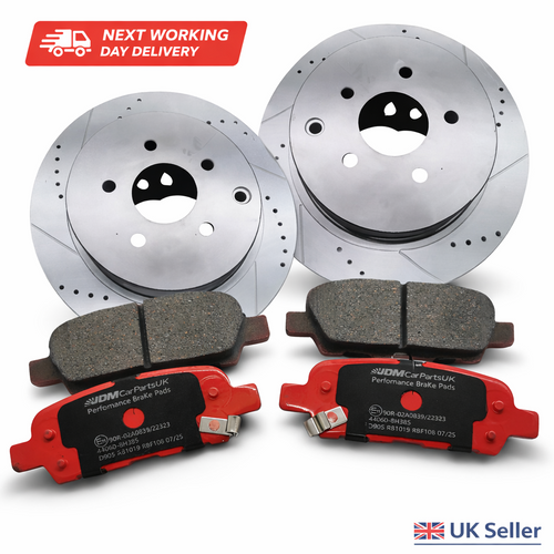 Nissan Elgrand E52 2010-2019 Rear Brake Discs & Pads Pair Performance Upgrade