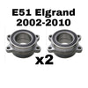 Nissan Elgrand E51 2002-2010 Front Wheel Bearings Pair