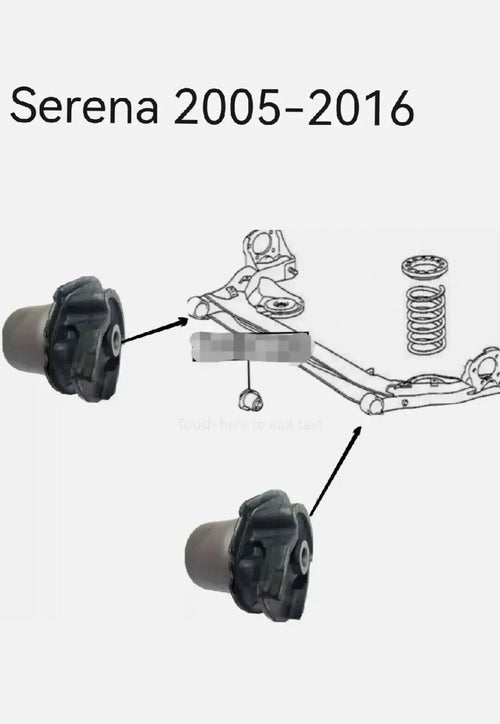 Nissan Serena C27 2016-2022 Rear Axle Subframe Mounting Bushes Pair