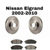 Nissan Elgrand E51 2002-2010 Front Brake Discs & Pads