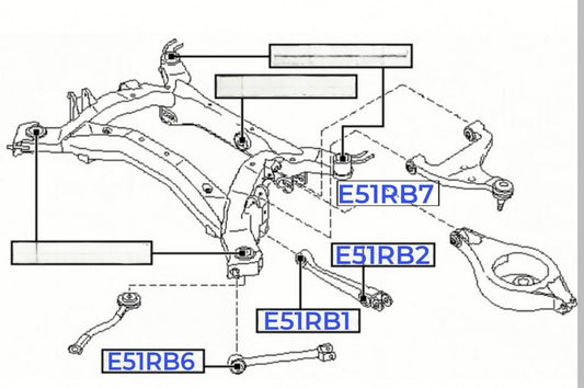 Nissan Elgrand E51 2002-2010 Rear Suspension Rear Arm Inner Bush RB6