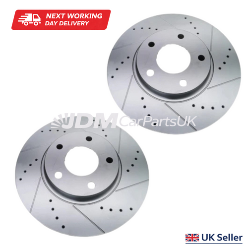 Nissan Elgrand E51 Performance Front Brake Discs- Drilled & Grooved