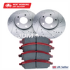 Nissan Elgrand E51 2002-2010 Front Brake Discs & Pads Pair Performance Drilled & Grooved