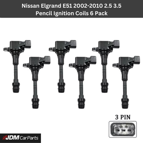 Nissan Elgrand E51 2002-2010 Pencil Ignition Coils 6 Pack 2.5 3.5