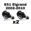 Nissan Elgrand E51 2002-2010 Front Ball Joints Pair