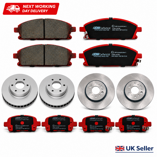 Nissan Elgrand E51 2002-2010 Standard Front & Rear Brake Discs with Performance Pads